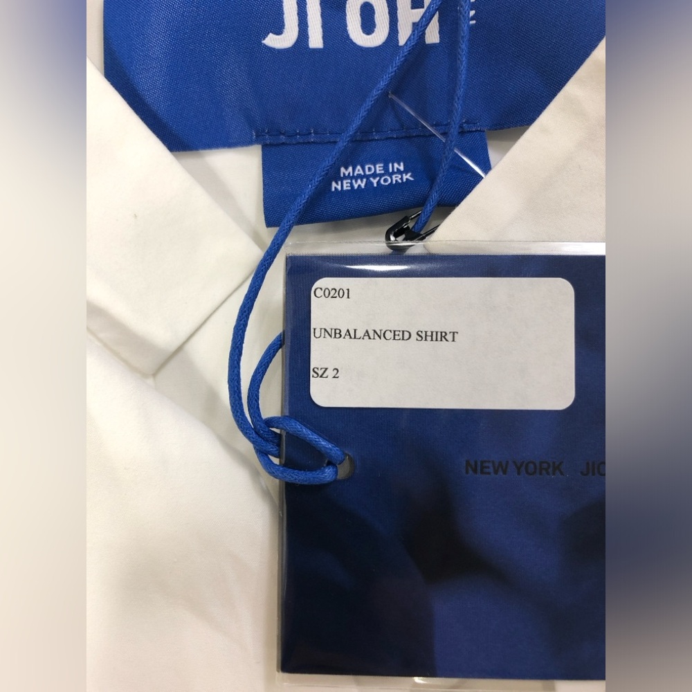 NWT Ji Oh Unbalanced Shirt - White - Picture 10 of 10